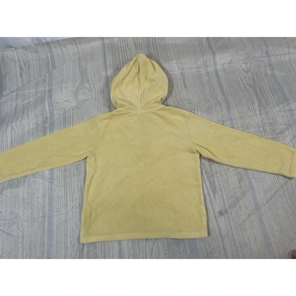 Gymboree RAINBOW‎ SHERBET  1/4 Zip Yellow Terry Cloth Hooded Top Girls Size 7